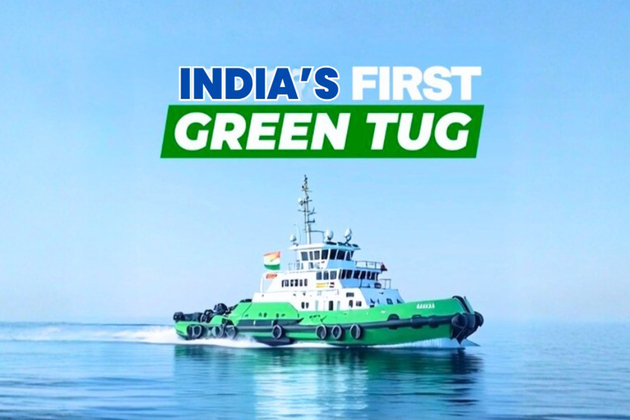 Union Minister Sarbananda Sonowal flags-off steel cutting of India's first Green Tug for Kandla's Deendayal Port Authority