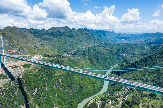 (GloriousGuizhou)CHINA-GUIZHOU-HUAJIANG GRAND CANYON BRIDGE-LOAD TESTING-COMPLETION (CN)