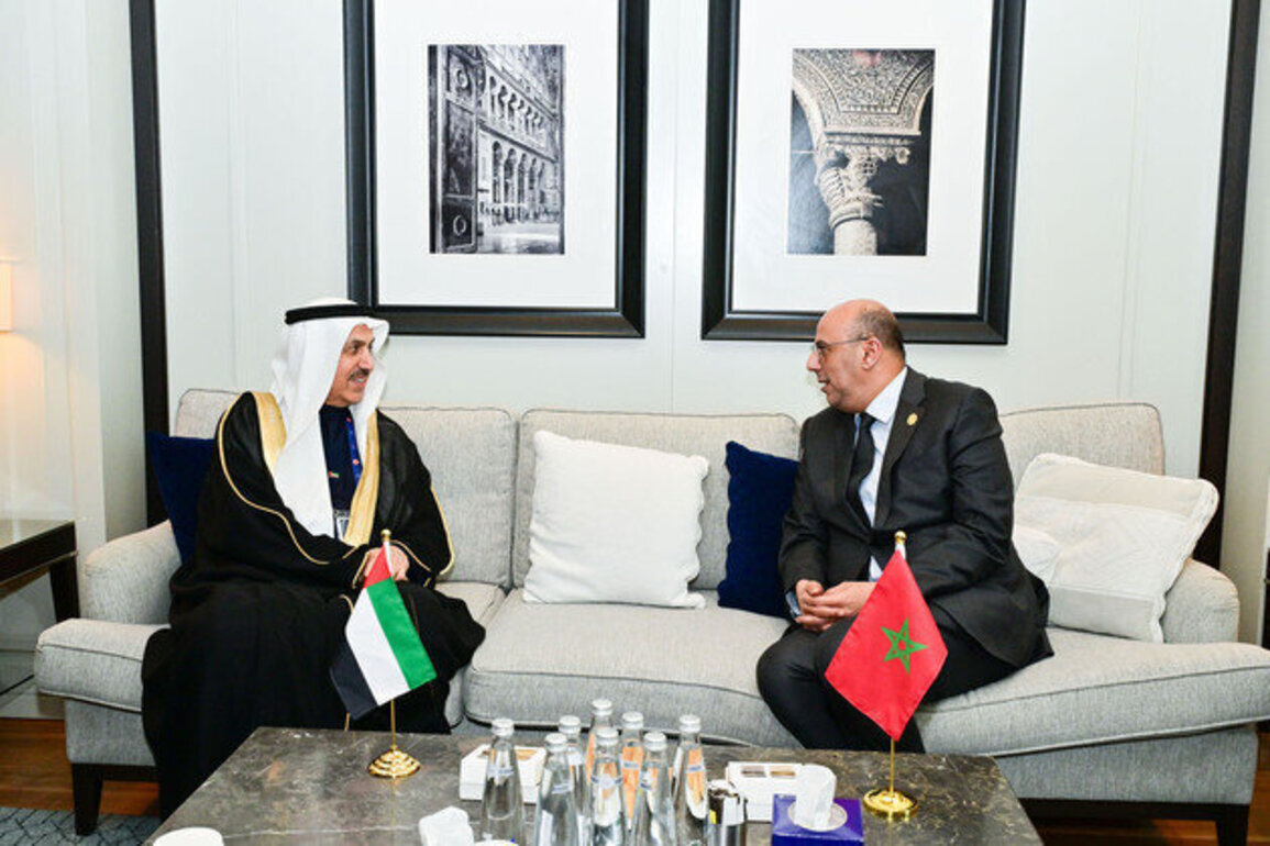Ghobash meets Speaker of Morocco's House of Councillors