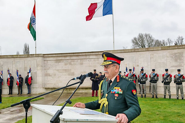 Army Chief General Dwivedi pays tribute to soldiers at War Memorial in France