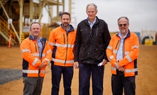  RNO regional manager Gavin Ashley, GM David de Vries, chairman Philip Pascal, and WA mines minister Bill Johnson./