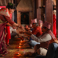 NEPAL-KATHMANDU-TIHAR FESTIVAL-MASS BHAI TIKA CEREMONY