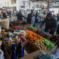 MIDEAST-GAZA CITY-RAMADAN-MARKET-PREPARATION