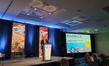 Barrick Gold CEO Mark Bristow addresses the audience at PDAC in Toronto