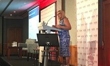  Rosie Batty addressing the Committee for Economic Development of Australia luncheon in Perth.