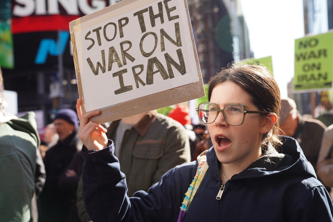 U.S.-NEW YORK-AIRSTRIKES ON IRAN-PROTEST