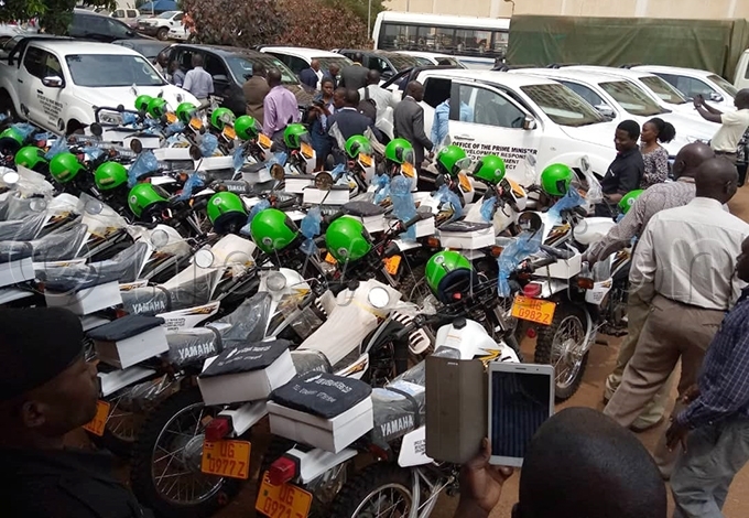 ars and motorcycles that the government gave to refugeehosting districts hoto by eoffrey utegeki