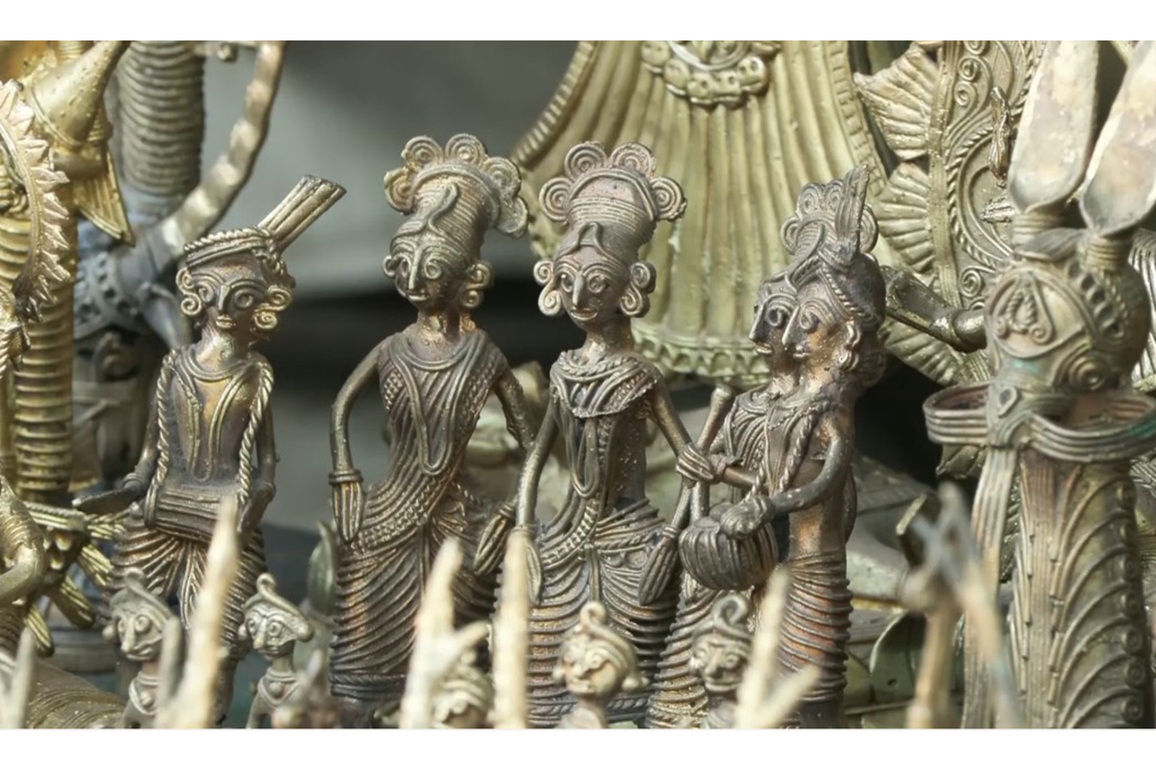 Dokra artisans preserve traditional lost-wax metal craft in Bikna Shilpa Danga