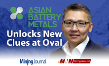 Asian Battery Metals Unlocks New Clues at Oval