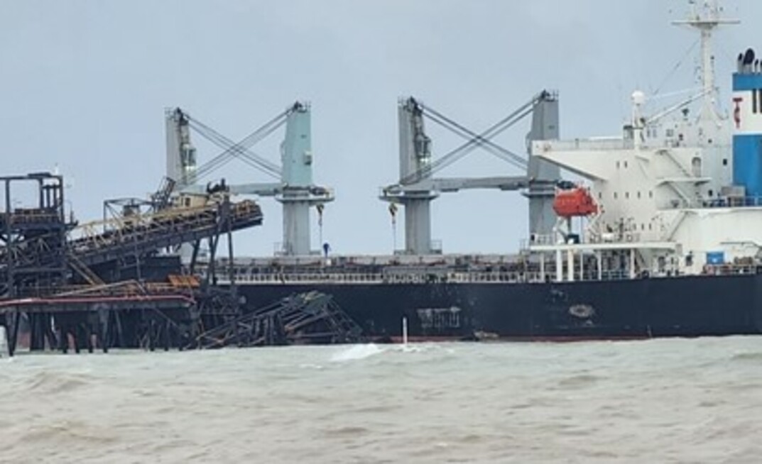 GEMCO ops suspended after ship crashes into wharf