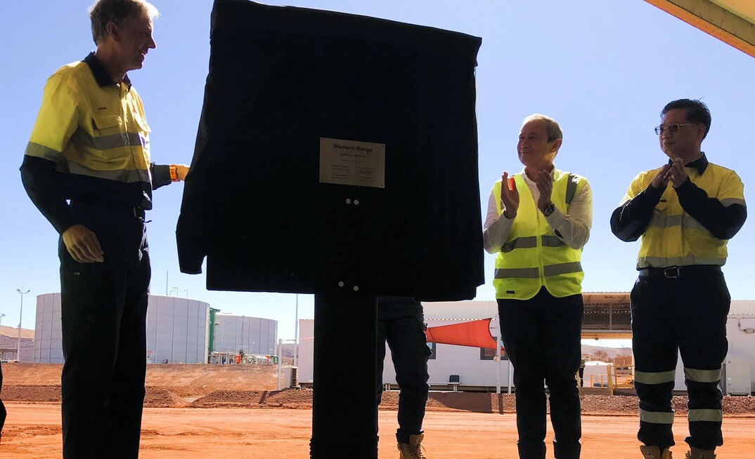 Rio Tinto chief executive officer Jakob Stausholm at the opening of Western Range.