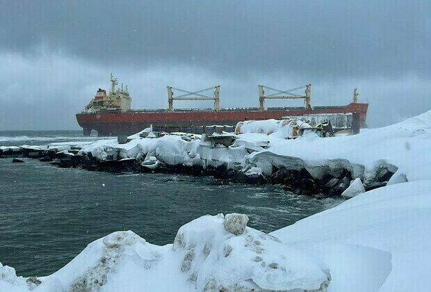 Cargo ship stranded off Russias Sakhalin