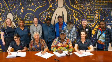 Karlka Nyiyaparli Aboriginal Corporation and Rio Tinto representatives signed the updated Native Title Agreement in Port Hedland on November 28.