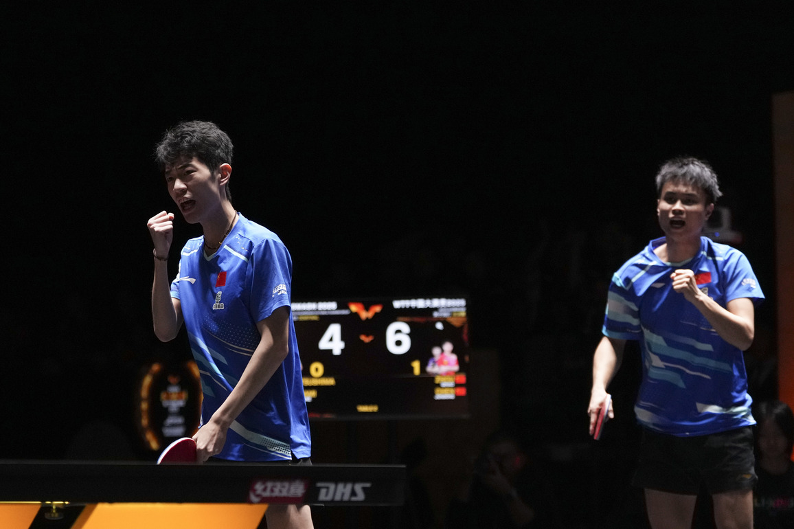 (SP)CHINA-BEIJING-TABLE TENNIS-WTT-CHINA SMASH-MEN'S DOUBLES-SEMIFINAL (CN)