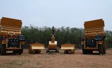 Some of the mining equipment that has been assembled at site. Photo courtesy Kingsgate Consolidated