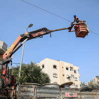 MIDEAST-GAZA-ELECTRICITY-DESTRUCTION