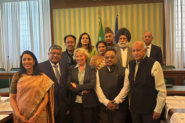 All-party delegation led by Ravi Shankar Prasad meets Italian Senate Defence Committee Chief Craxi