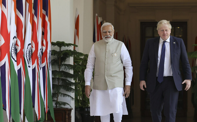 UK PM Boris Johnson and India PM Narendra Modi met in India this week | Credit: Boris Johnson, Twitter