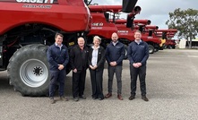  Stuart McIntosh, Steve and Paula Purcher, Anthony Ryan and David Capper outside Purcher International, Geraldton, WA, where McIntosh & Son has signed an agreement to acquire the dealership. Image courtesy McIntosh & Son.