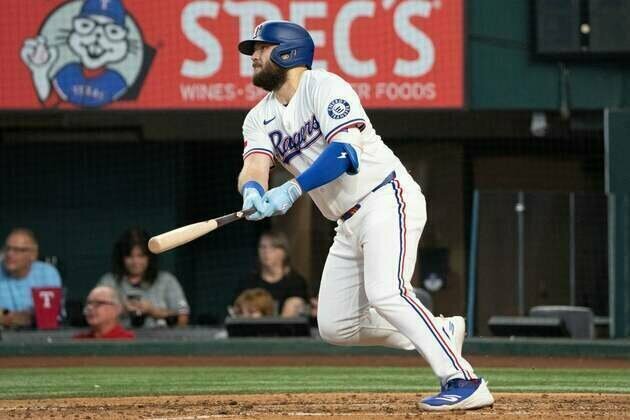 Jake Burger's 2 HRs back Merrill Kelly as Rangers sweep past Brewers