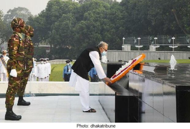 Bangladesh president, premier pay tribute to martyrs of armed forces