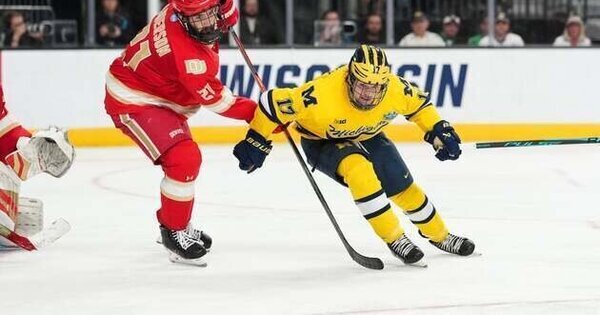 Denver slips past Michigan in double-OT Frozen Four thriller