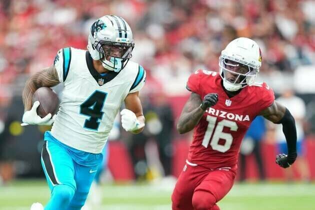 Panthers' Tetairoa McMillan, Chuba Hubbard active vs. Patriots