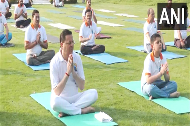 Uttarakhand: CM Dhami practises yoga ahead of the International Yoga Day