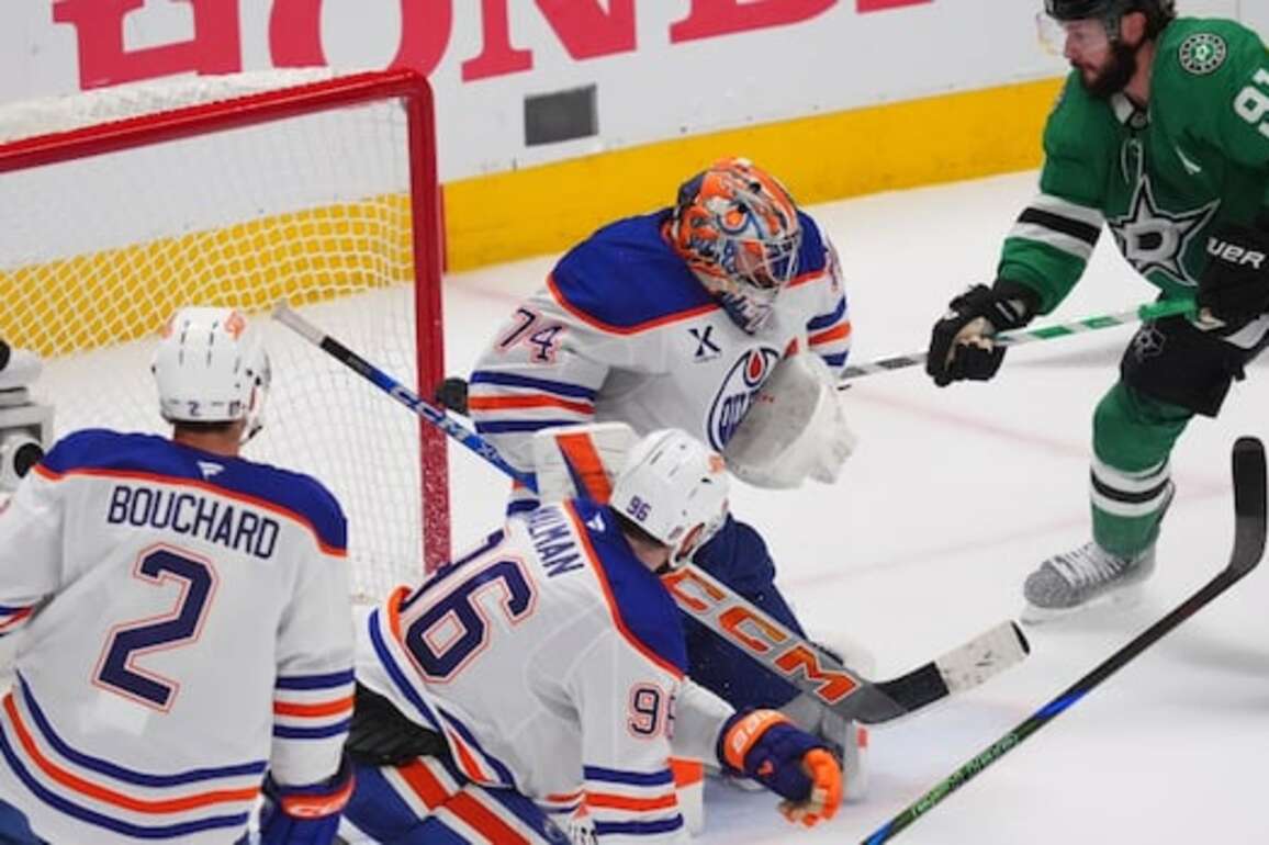 Stars score 3 in 5 minutes to beat Oilers 6-3 in Game 1 of Western Conference final