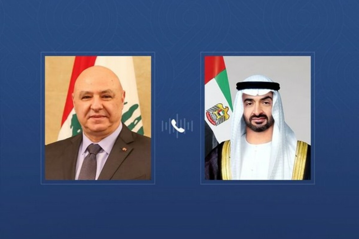 UAE President receives phone call from Lebanese President