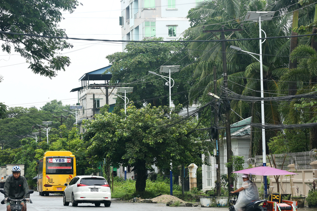 MYANMAR-YANGON-CHINA-AIDED-SOLAR-STREETLIGHTS