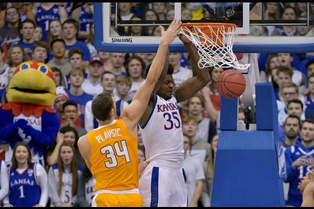 Azubuike carries load as No. 3 Kansas tops Tennessee