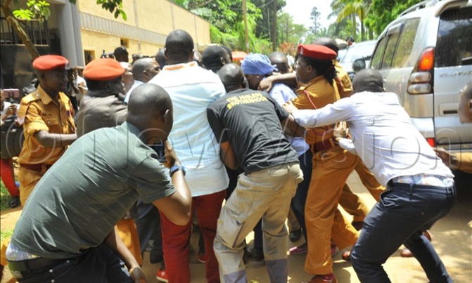 Scuffle as Nyanzi regains freedom Scuffle as Nyanzi regains freedom
