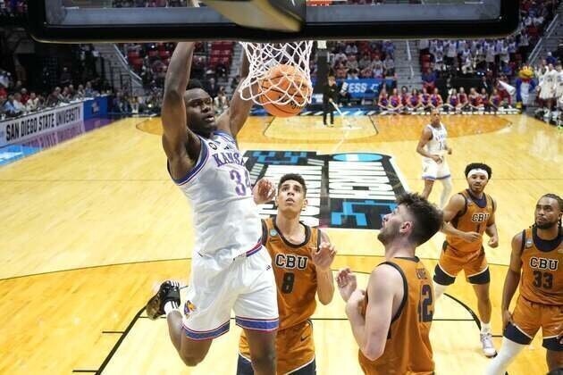 No. 4 Kansas builds big lead, holds off Cal Baptist's comeback bid