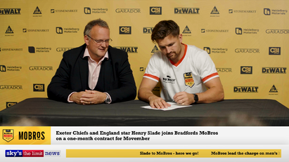 Bradfords signs Henry Slade as Team Captain for Movember