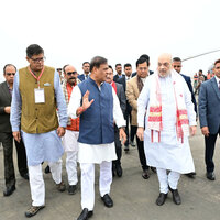 Assam CM welcomes Amit Shah ahead of Batadrava Cultural Project inauguration in Nagaon