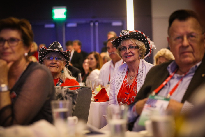epublican presidential candidate onald rump supporters arolyn ibbs  and heryl conald  watch as rump speaks at the alifornia epublican arty 2016 convention in urlingame alifornia pril 29 2016     