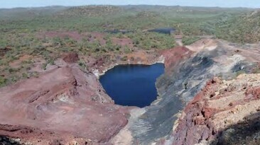 An aerial view of the Mt Oxide pit from the northeast.