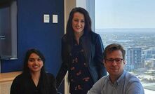  Petra data scientist Sonali Ruhane, technical director Zeljka Pokrajcic and head of partnerships and strategic growth Leon Morgan at the firm’s new Perth, Australia office