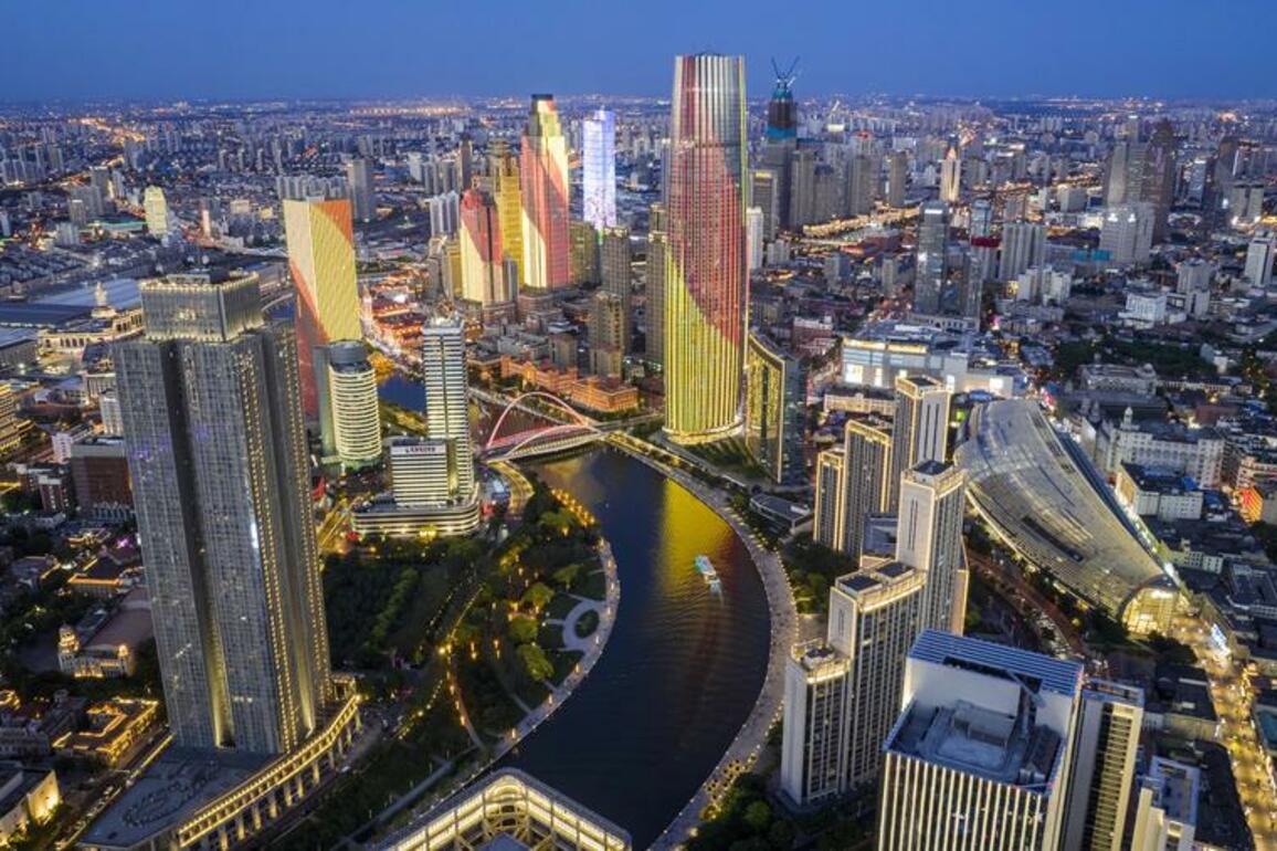 InPics: Splendid night view of north China's Tianjin
