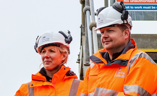 Julia Draycon, Community and Emergency Response Director, and Jim Repp, Head of Emergency Response at the Coal Authority, which has now been renamed as the Mining Remediation Authority