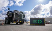 A Liebherr haul truck at FFI.