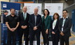 QUT director A/Prof Joshua Watts (left), AMBC CEO Quentin Hill; manufacturing minister Glenn Butcher, Queensland Manufacturing Institute non-executive director Leigh Staines,  UQ’s Dr Lynette Molyneaux, and ICN Queensland executive director Abhiney Arora. Photo courtesy Qld government