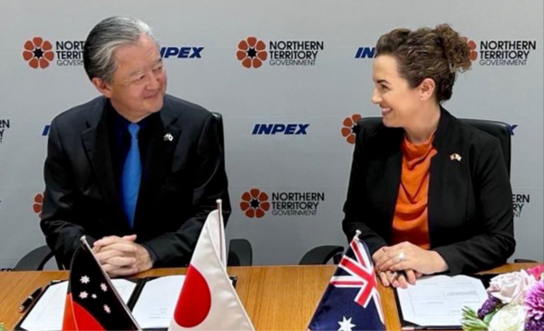 Good optics, thin substance: NT Chief Minister Lia Finocchiaro hails her INPEX deal as “historic,” but the agreement offers little beyond symbolism.