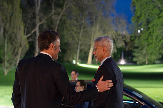 EAM Jaishankar meets French President Macron on sidelines of G7 Foreign Ministers' Meeting