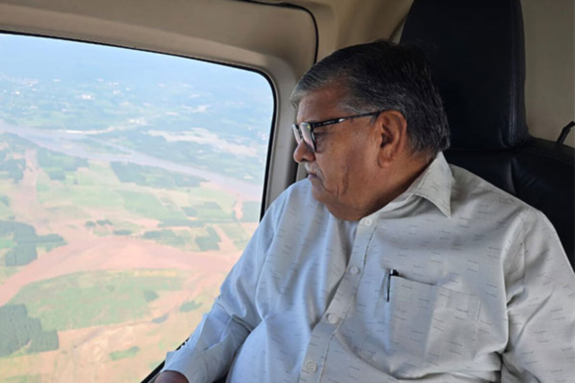 Punjab Governor conducts aerial survey of flood-affected areas of Punjab