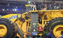 Komatsu's stand at MINExpo