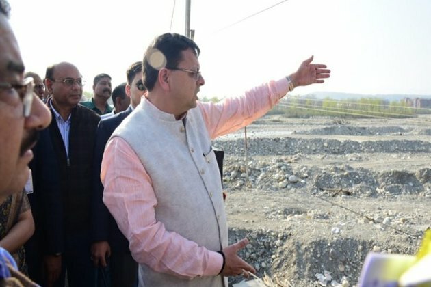 CM Dhami inspects disaster-affected Saung river bridge