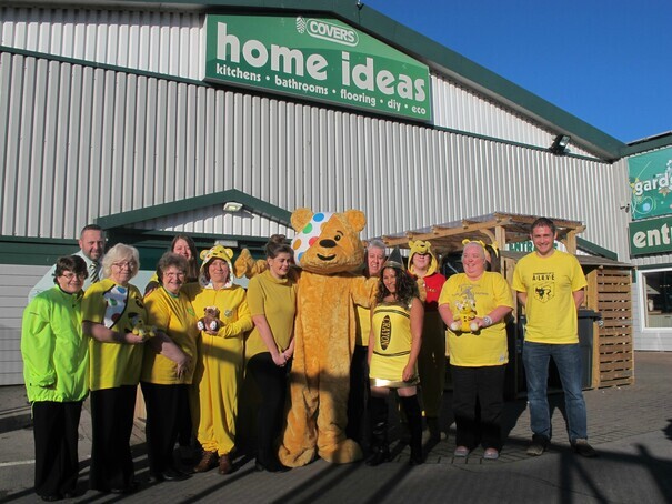 Chichester Builders Merchant goes yellow for Children in Need