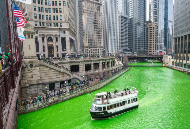 Chicago dyes river bright green for St. Patrick's Day celebrations